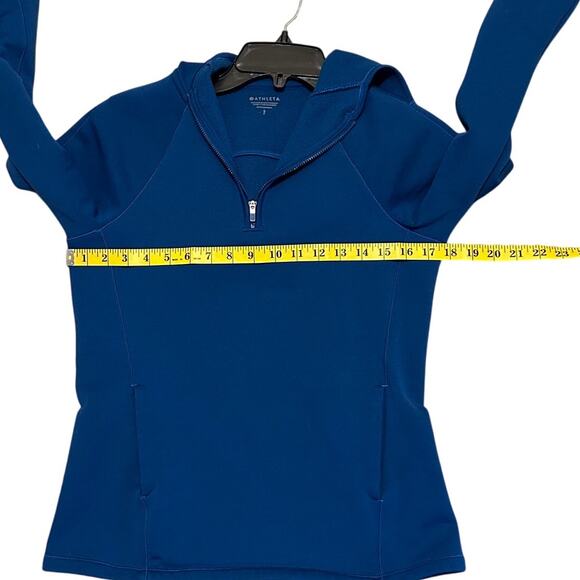 Athleta Women's Blue Quarter Zip Hoodie Size Small Long Sleeve Activewear - Picture 5 of 8